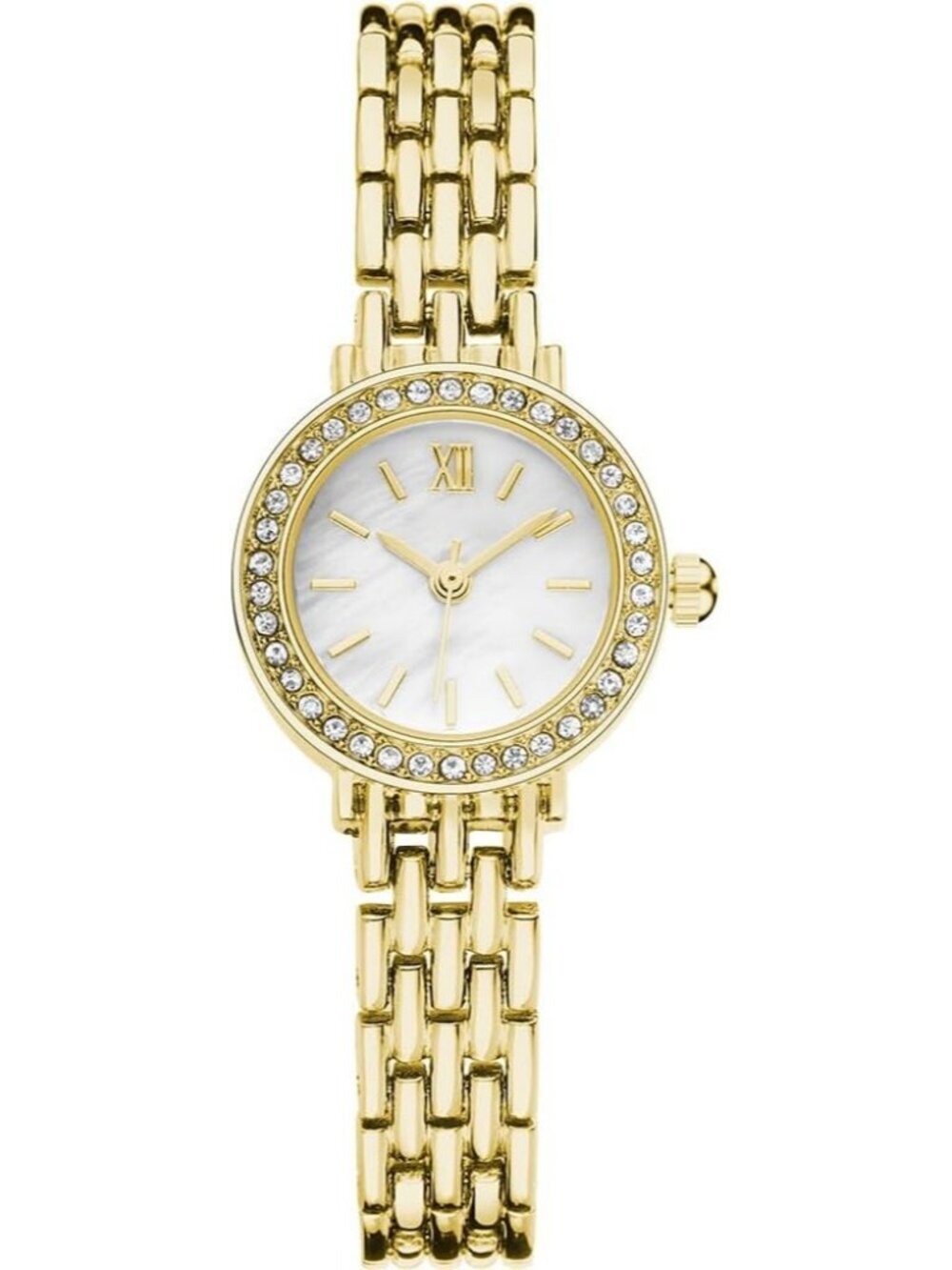 Women's Gold And White Analog Quartz Relogio Feminino Waterproof Bracelet Watch